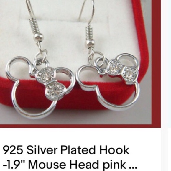 New set silver plated Mickey Mouse earrings - Picture 2 of 7